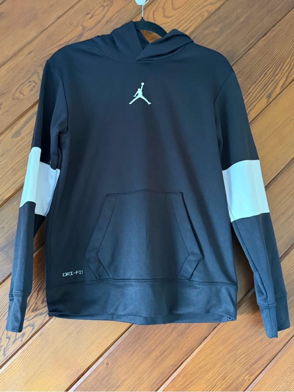 Nike Air Jordan Dri-Fit Pullover Hoodie Youth XL Black White Jumpman